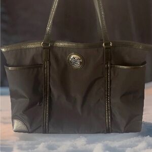 Brighton, Gray/Black L Tote Bag Stylish and spacious perfect for Work Or Travel